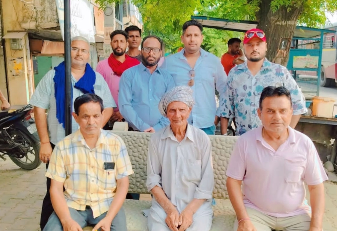 Benches were placed outside various bus stops for passengers to sit